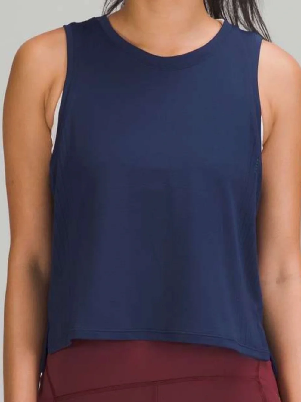 Lululemon Train to Be Tank Top Navy Blue Est Size 6 Like New